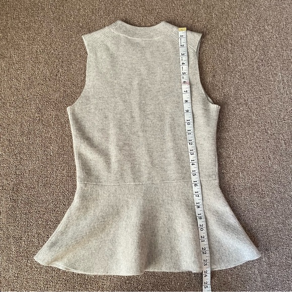 Veronica Beard Billie Peplum Cashmere Sweater - Picture 5 of 9